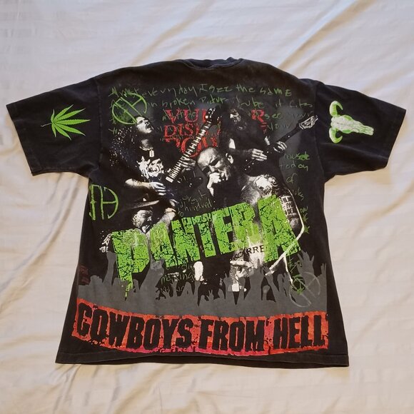 Vintage 1992 Hanes Beefy Pantera Cowboys from Hell AOP T-Shirt Adult L - Picture 2 of 16